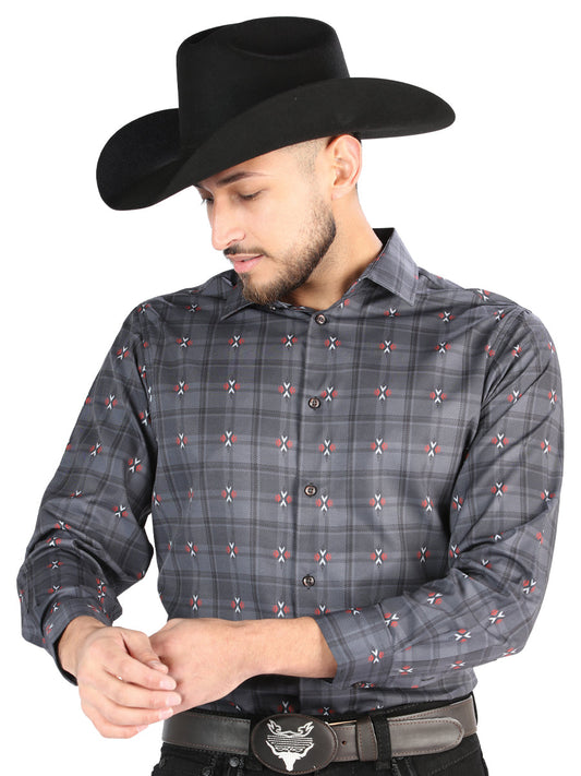 The Everyday Western Shirt — Gray & Brown (No. 44708)