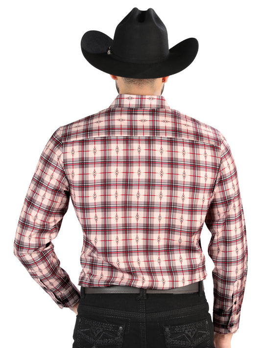 The Everyday Western Shirt — Beige & Red (No. 44711)