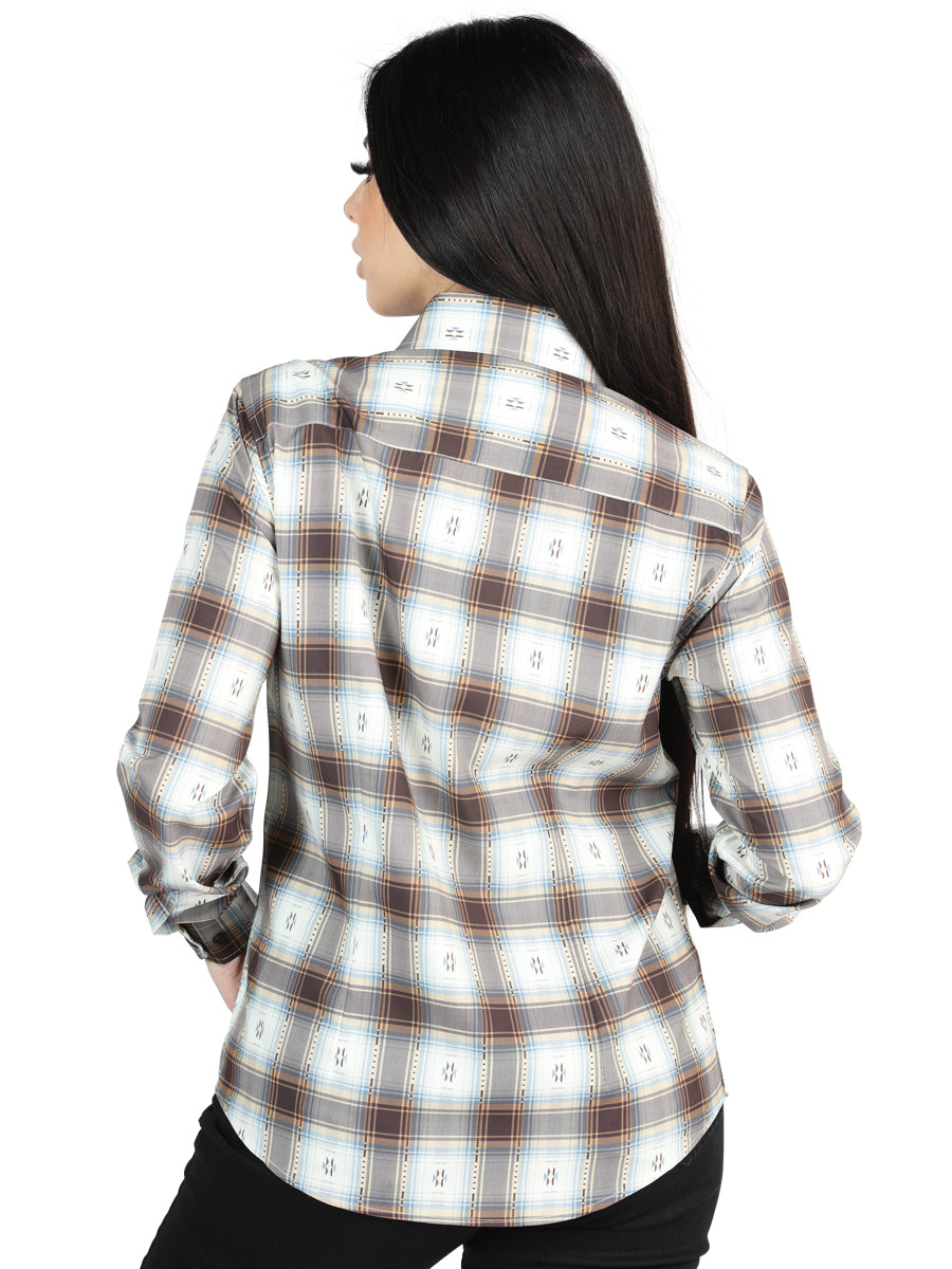 The Women's Everyday Western Shirt — Brown & Sand (No. 44717)