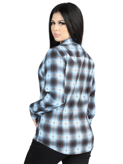 The Women's Everyday Western Shirt — Black & Beige (No. 44719)