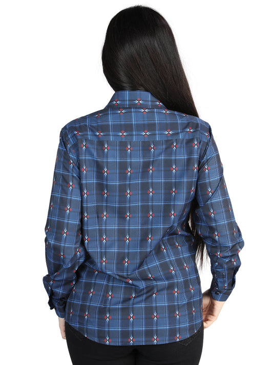 The Women's Everyday Western Shirt — Black & Blue (No. 44721)