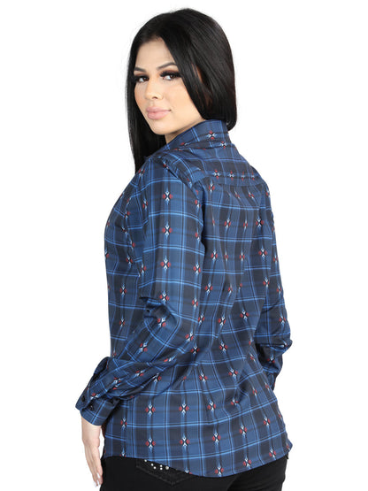 The Women's Everyday Western Shirt — Black & Blue (No. 44721)