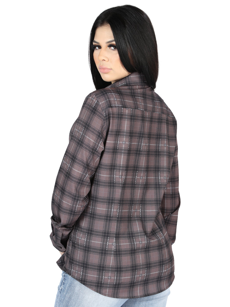The Women's Everyday Western Shirt — Mocha & Olive (No. 44729)