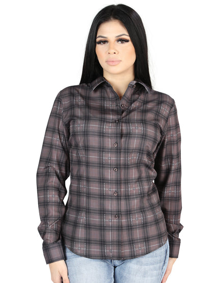 The Women's Everyday Western Shirt — Mocha & Olive (No. 44729)