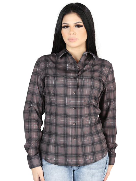The Women's Everyday Western Shirt — Mocha & Olive (No. 44729)