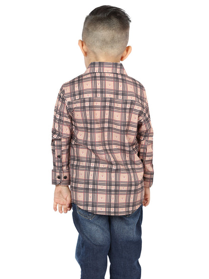 The Kids' Everyday Western Shirt — Beige & Black (No. 44731)