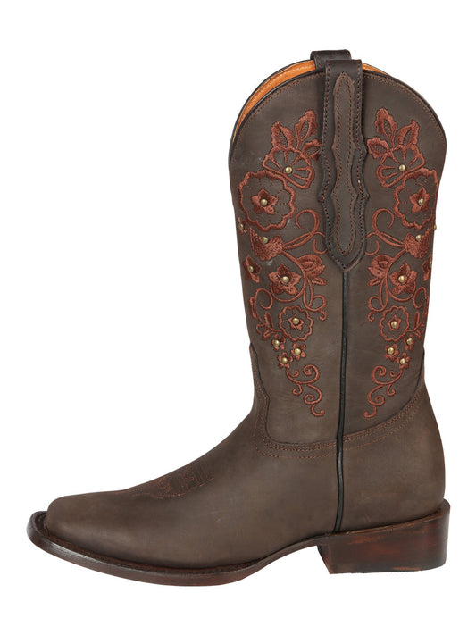 The Women's Rodeo Boot — Brown Crazy Leather