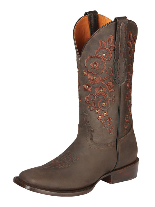 The Women's Rodeo Boot — Brown Crazy Leather