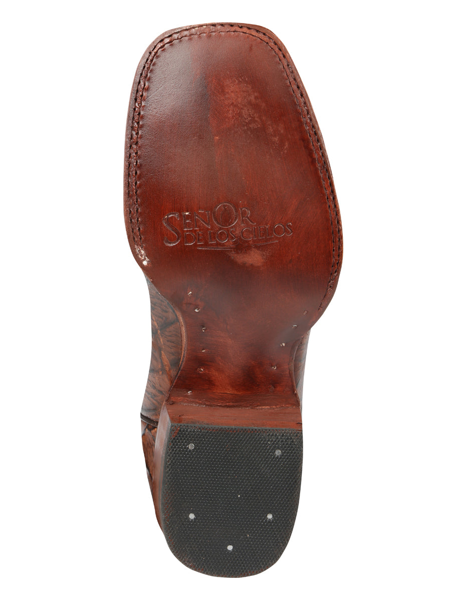 The Bulldog Rodeo Boot — Brown Monster Fish Print (No. 44931)
