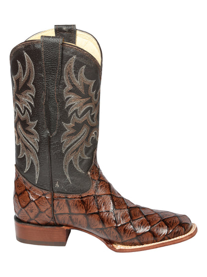 The Bulldog Rodeo Boot — Brown Monster Fish Print (No. 44931)