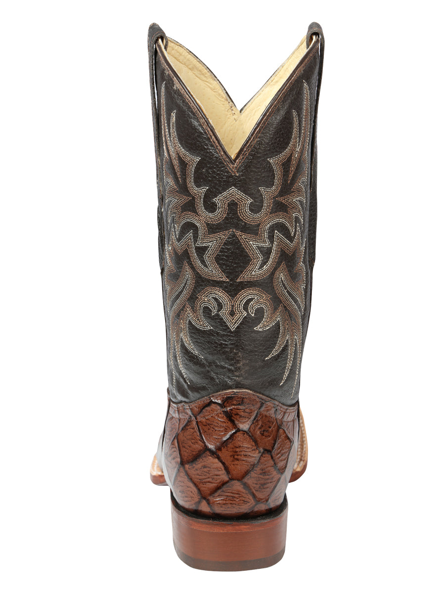 The Bulldog Rodeo Boot — Brown Monster Fish Print (No. 44931)