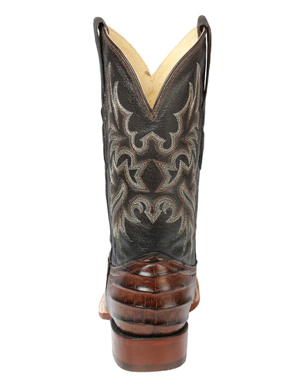 The Bulldog Rodeo Boot — Brown Caiman Print (No. 44937)