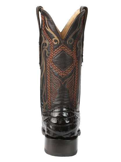 The Exotic Caiman Belly Boot — Brown (No. 45079)