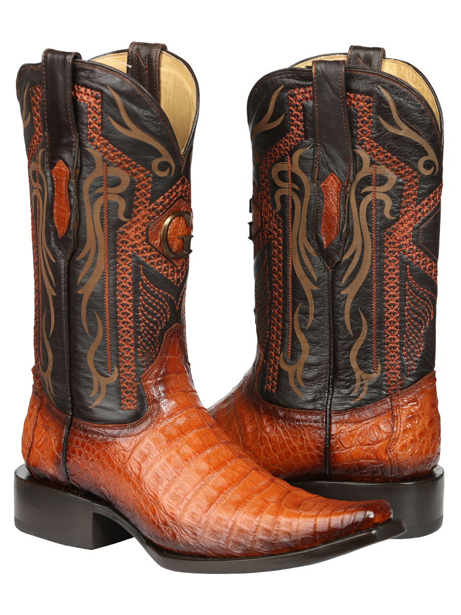 The Exotic Caiman Belly Boot — Cognac (No. 45080)