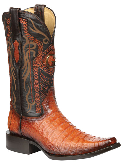 The Exotic Caiman Belly Boot — Cognac (No. 45080)