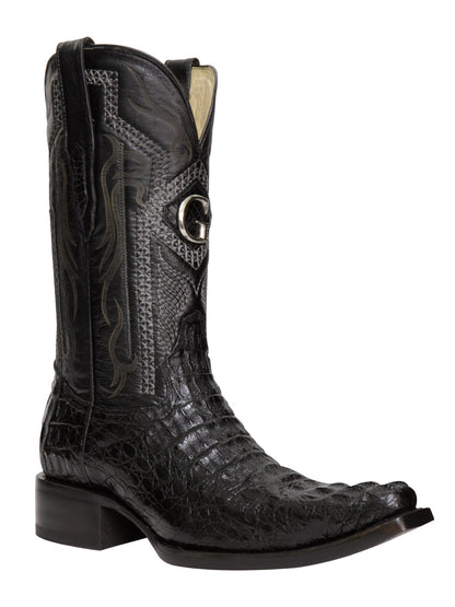The Exotic Caiman Nuca Boot — Black (No. 45081)