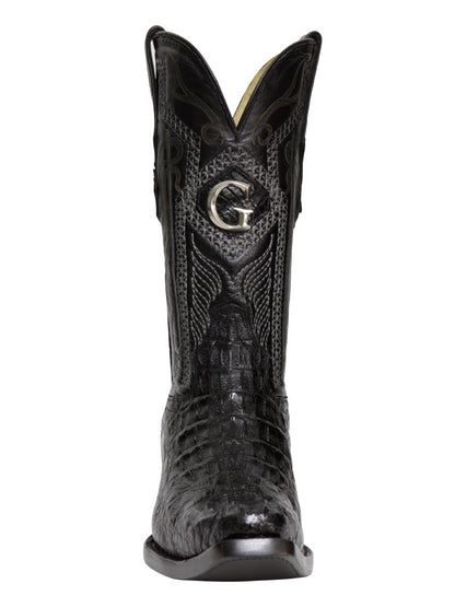 The Exotic Caiman Nuca Boot — Black (No. 45081)