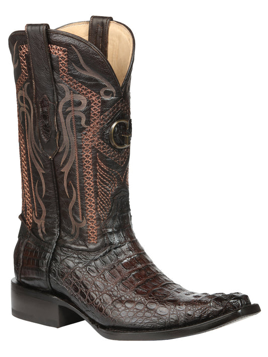 The Exotic Caiman Nuca Boot — Brown (No. 45082)
