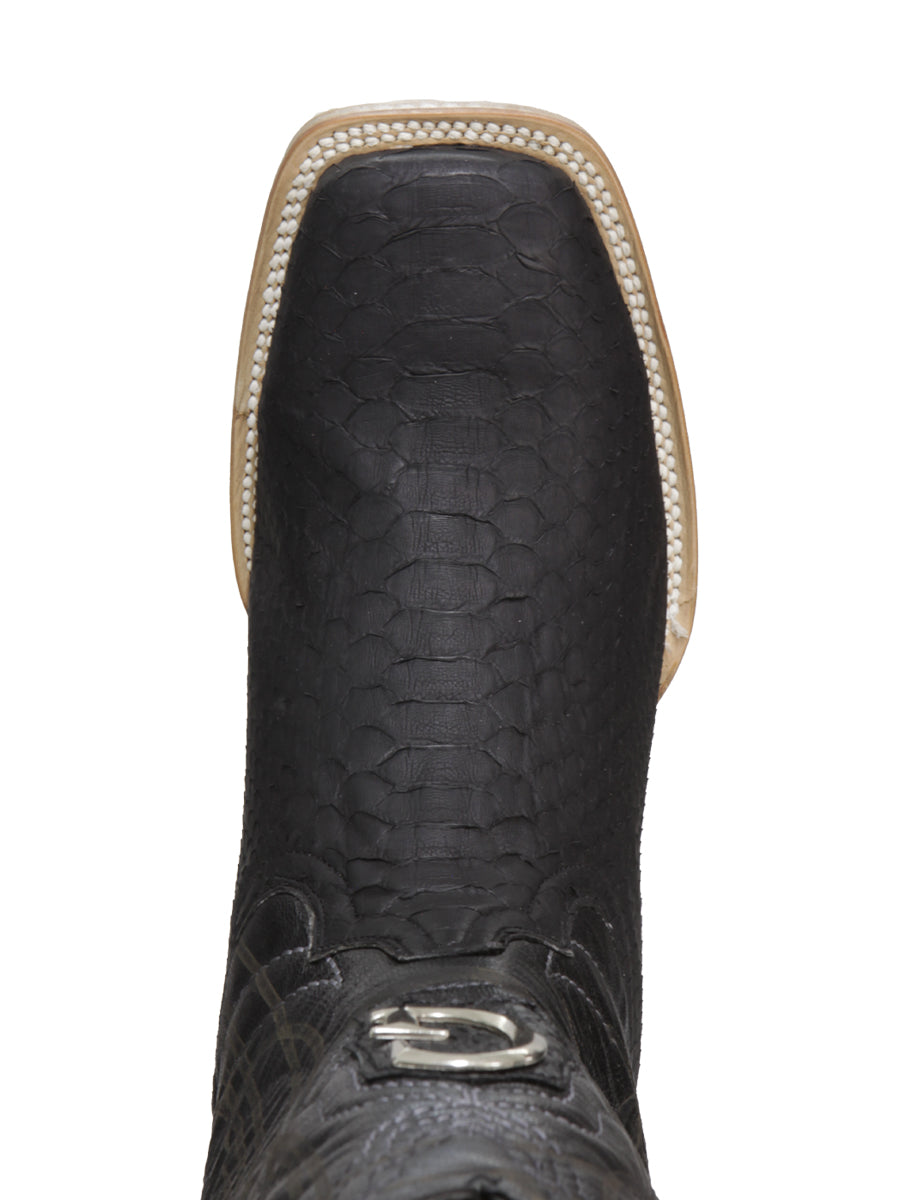 The Exotic Python Rodeo Boot — Black (No. 45089)