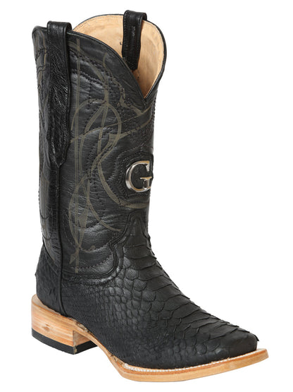 The Exotic Python Rodeo Boot — Black (No. 45089)
