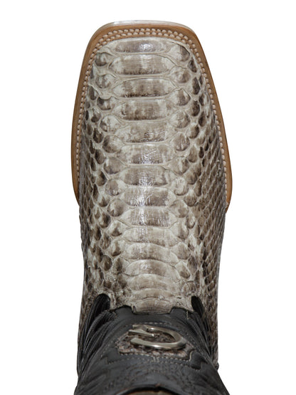 The Exotic Python Rodeo Boot — Natural (No. 45090)