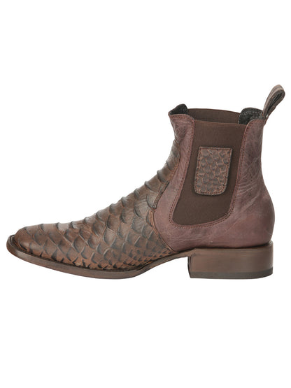 The Ankle Boot — Brown Python Print (No. 45092)