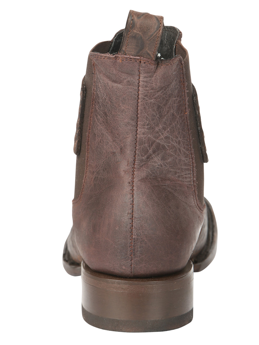 The Ankle Boot — Brown Python Print (No. 45092)