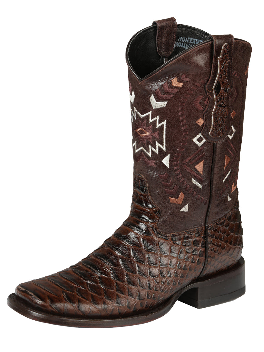 The Rodeo Boot — Brown Python Print (No. 45095)