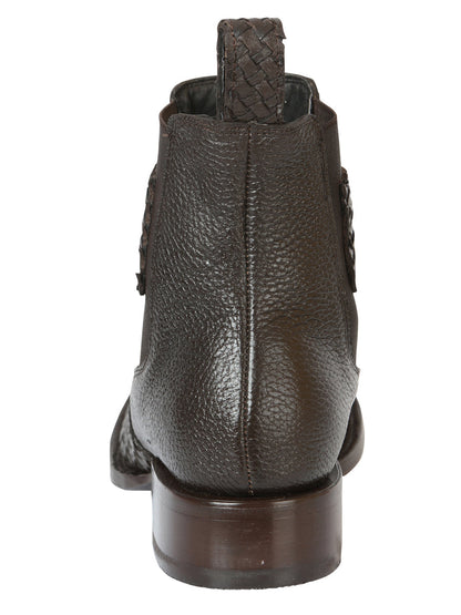 The Woven Rodeo Ankle Boot — Brown (No. 45177)