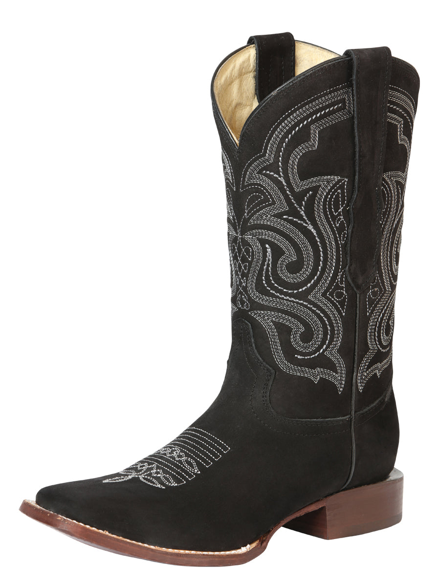 The Bulldog Rodeo Boot — Black Nobuck (No. 45205)