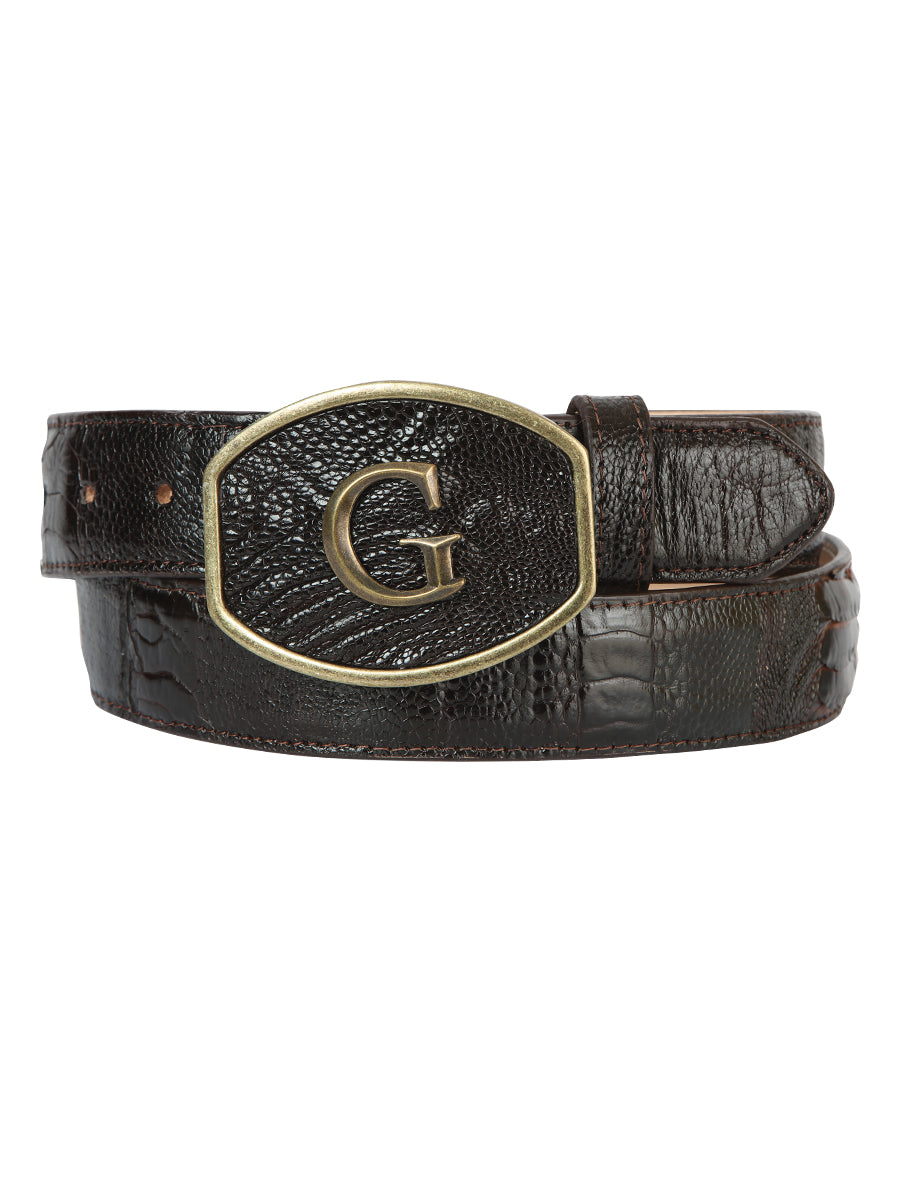 The Exotic Ostrich Leg Belt — Brown (No. 45301)