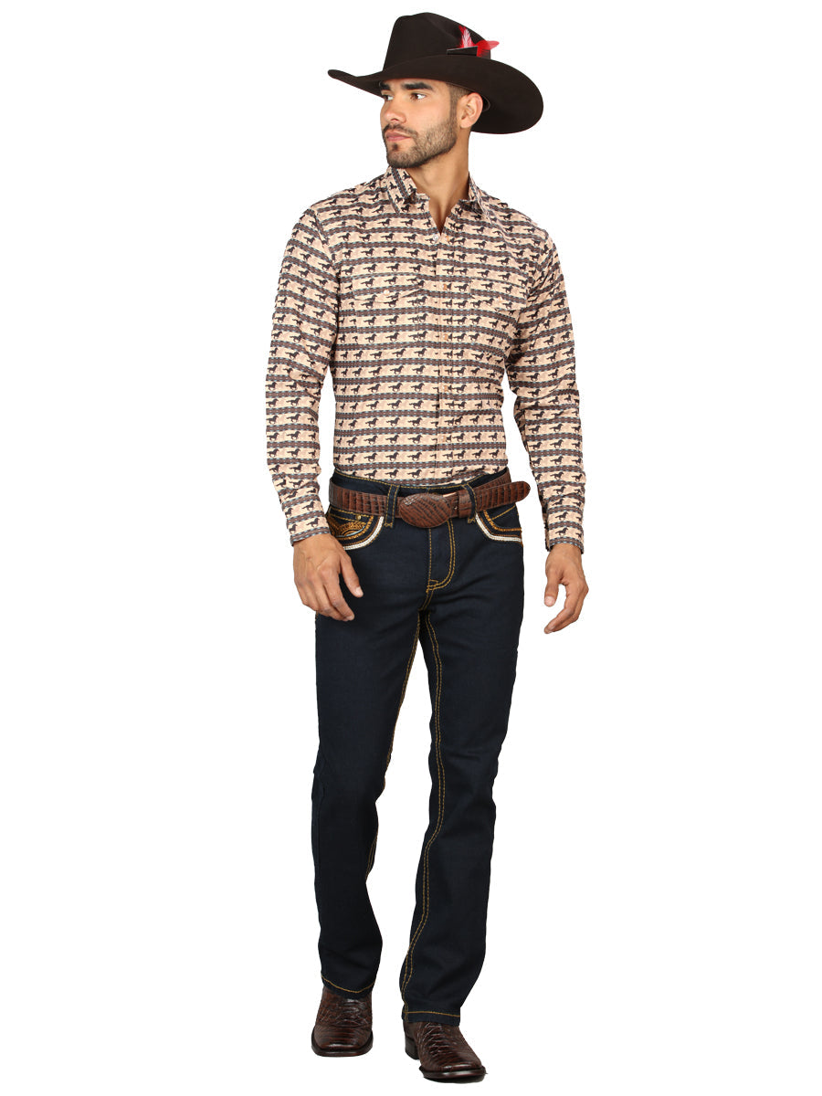 The Embroidered Bootcut Jean — Rinse Blue