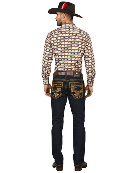 The Embroidered Bootcut Jean — Rinse Blue