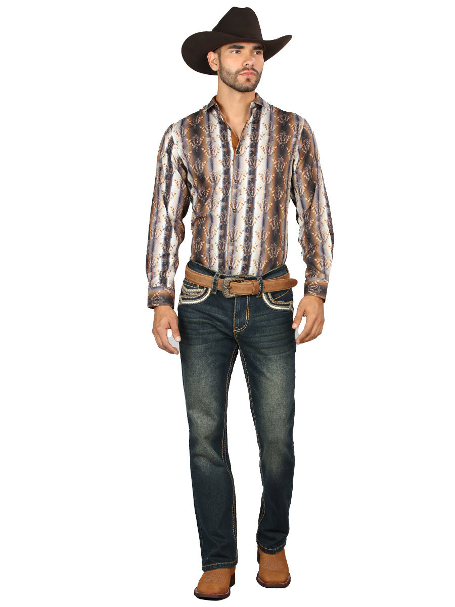 The Embroidered Bootcut Jean — Tinted Green