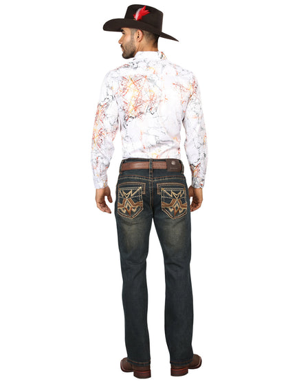 The Embroidered Bootcut Jean — Tinted Brown