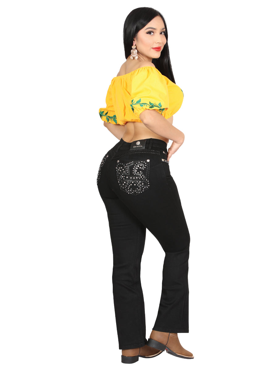 The Hip-Up Bootcut Jean — Black
