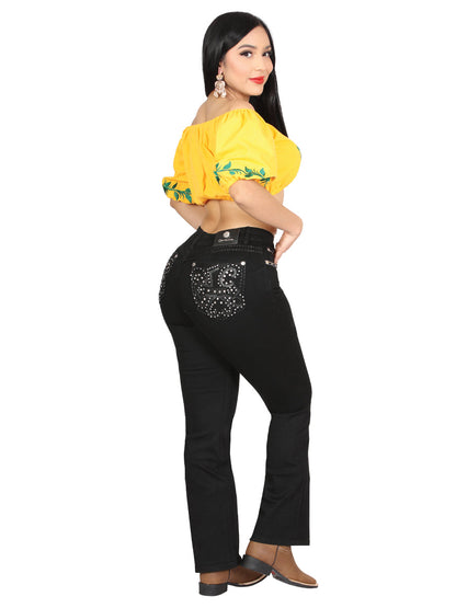 The Hip-Up Bootcut Jean — Black