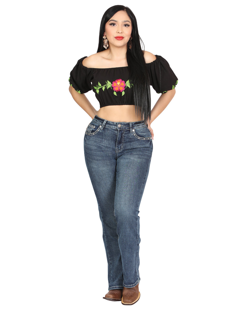 The Hip-Up Bootcut Jean — Dark Blue