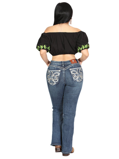 The Hip-Up Bootcut Jean — Dark Blue