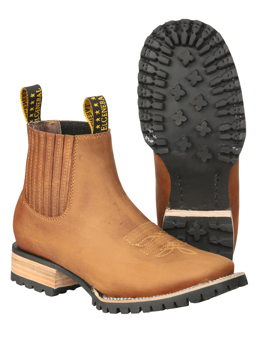 The Bulldog Ankle Boot — Crazy Horse Papaya (No. 45342)