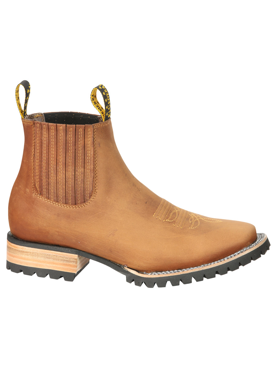 The Bulldog Ankle Boot — Crazy Horse Papaya (No. 45342)