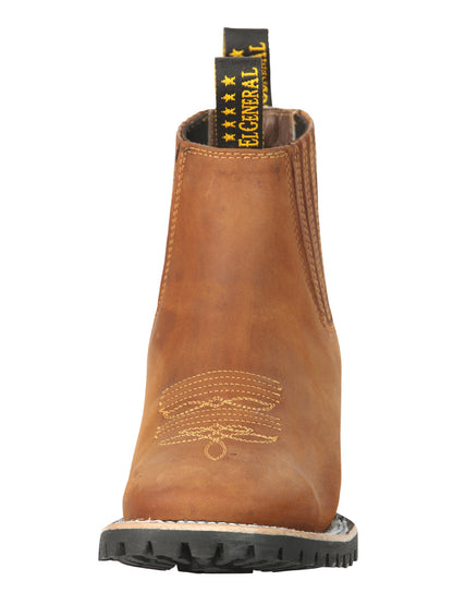 The Bulldog Ankle Boot — Crazy Horse Papaya (No. 45342)