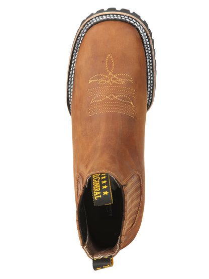 The Bulldog Ankle Boot — Crazy Horse Papaya (No. 45342)