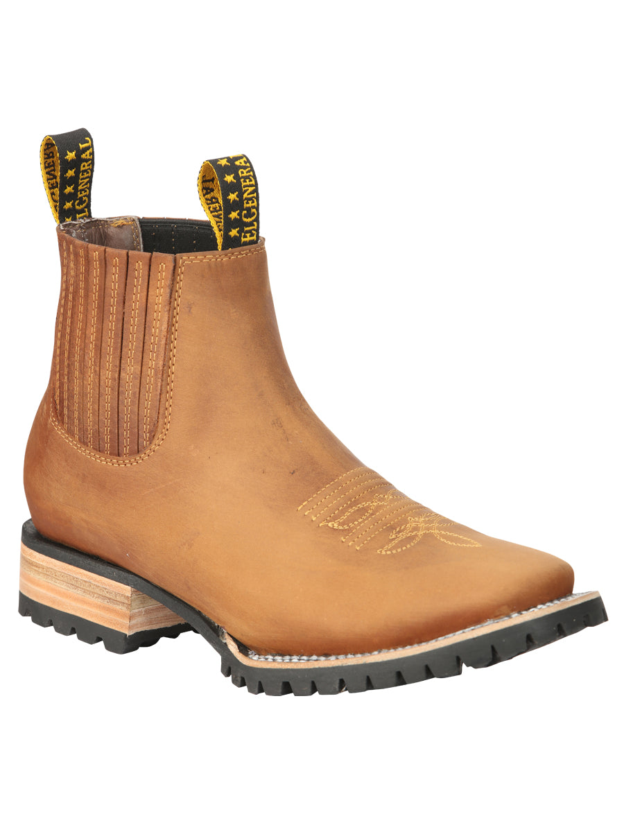 The Bulldog Ankle Boot — Crazy Horse Papaya (No. 45342)