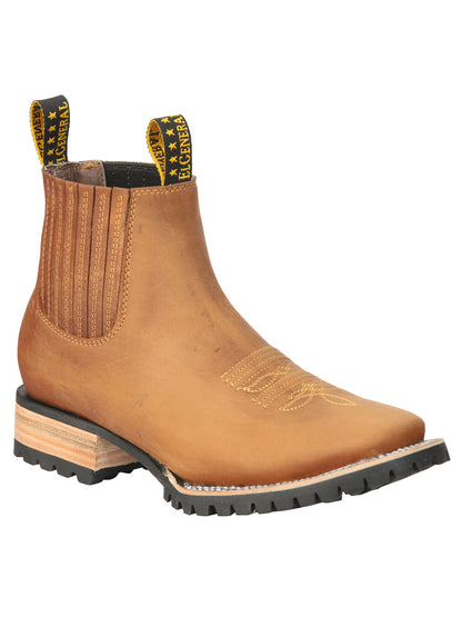 The Bulldog Ankle Boot — Crazy Horse Papaya (No. 45342)