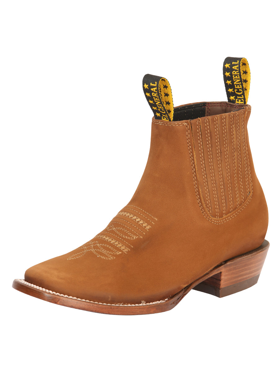 The Women's Ankle Boot — Old Gold Nobuck (No. 45347)