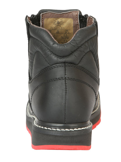 The Woven Zip Ankle Boot — Black (No. 45358)