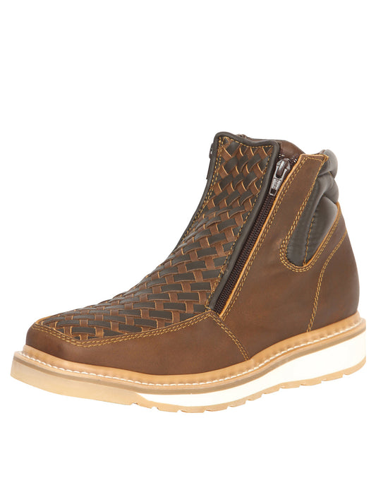 The Petatillo Zip Ankle Boot — Tan & Mocha (No. 45360)