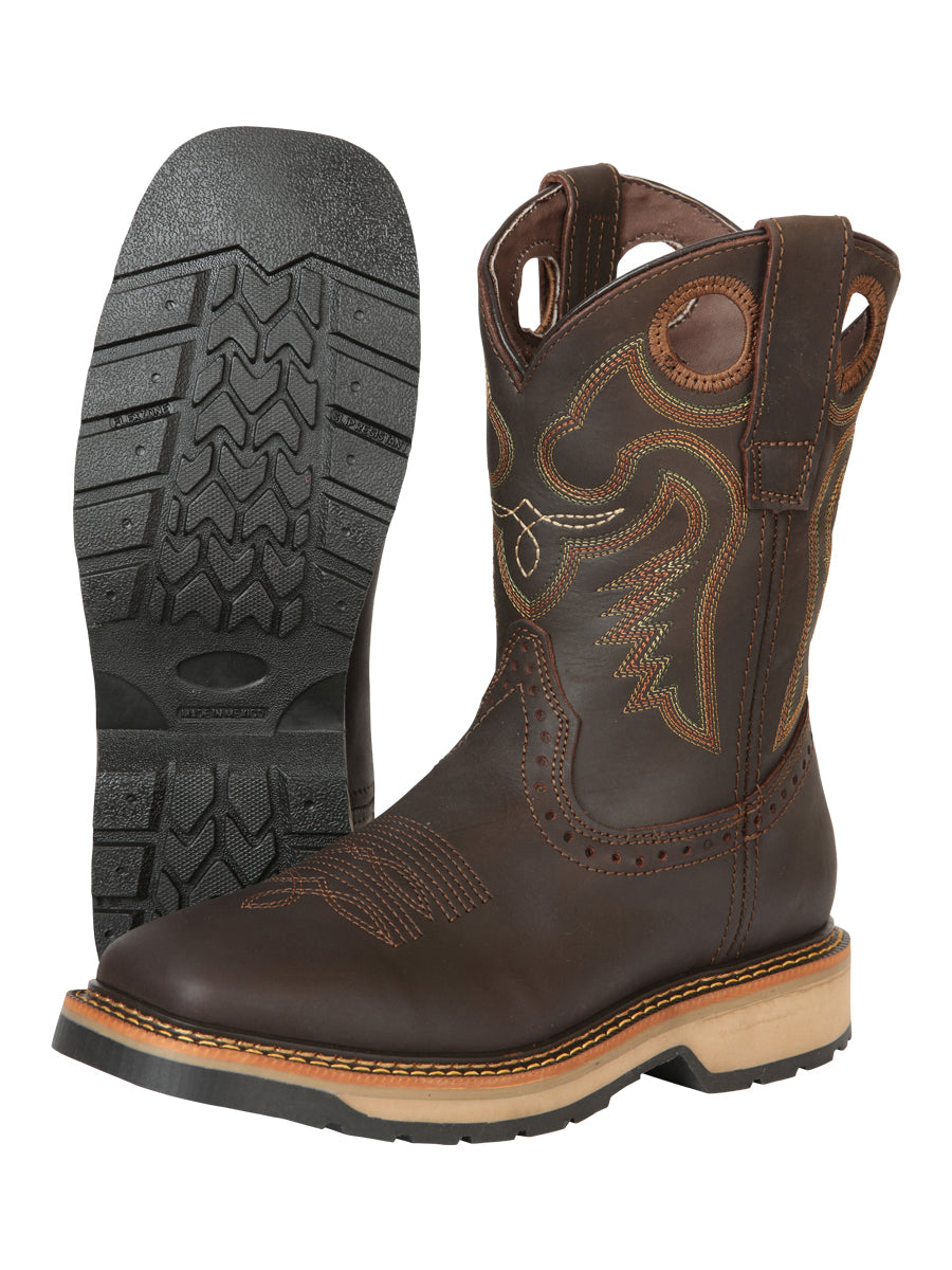 The Work Boot — Mocha Grasso Leather (No. 45368)