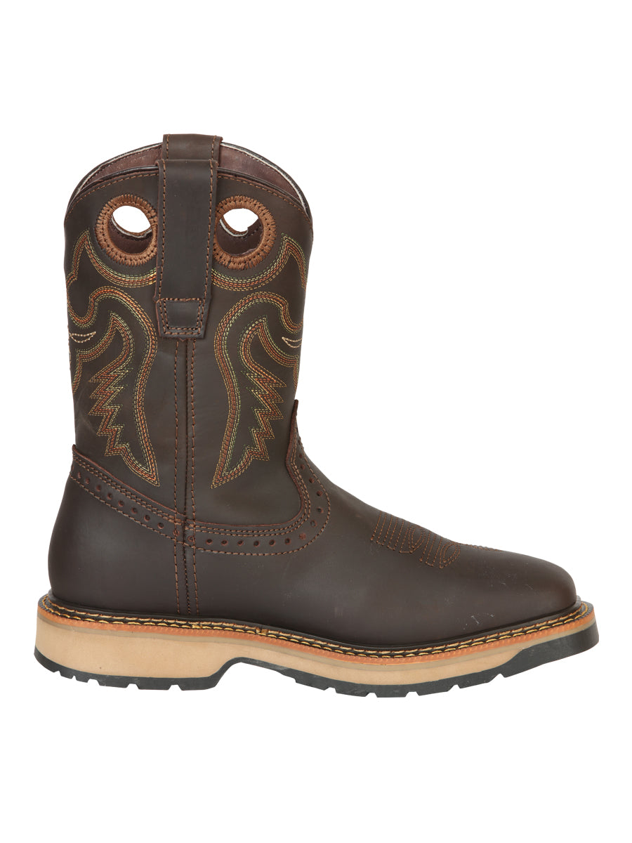 The Work Boot — Mocha Grasso Leather (No. 45368)